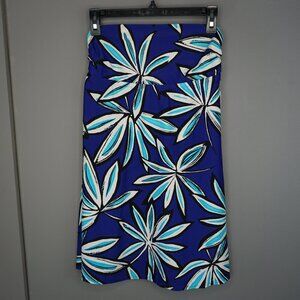 Sunsets Bandeau Dress or Skirt Coverup Swim Suit Material in Blue Palm size M